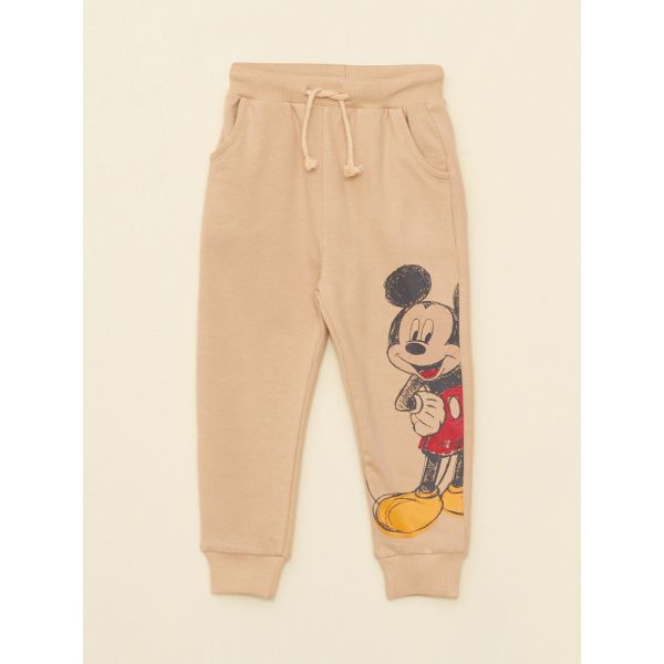 Mickey Mouse Printed Baby Boy Tracksuit Bottom With Elastic Waist