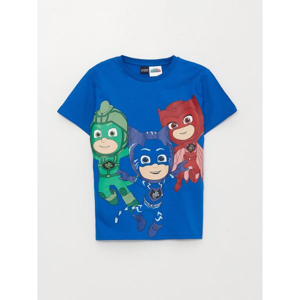 Crew Neck Pijamaskeliler Printed Short Sleeve Boy T-Shirt