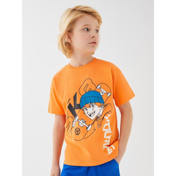 Comfortable Fit Crew Neck Printed Boys T-Shirt