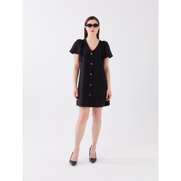 V Neck Regular Short Sleeve Women's Dress