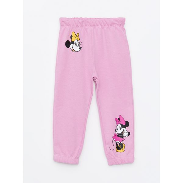 Elastic Waist Minnie Mouse Printed Baby Girl Tracksuit Bottom