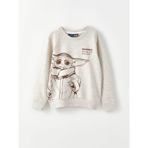 Crew Neck Star Wars Printed Long Sleeve Boy Sweatshirt