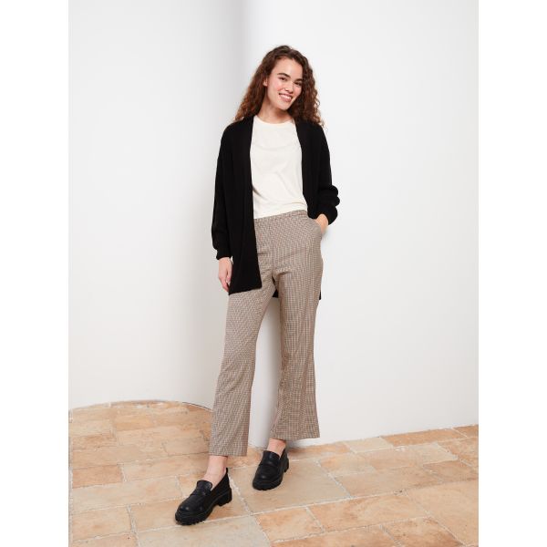 Spanish Leg Plaid Women's Trousers